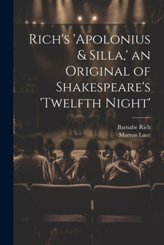 Paperback Rich's 'Apolonius & Silla, ' an Original of Shakespeare's 'Twelfth Night' Book