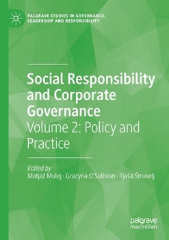 Paperback Social Responsibility and Corporate Governance: Volume 2: Policy and Practice Book
