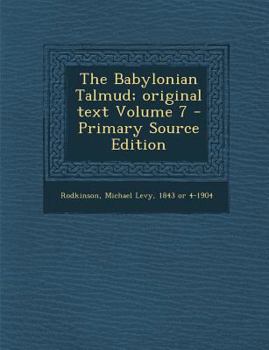 Paperback New Edition of the Babylonian Talmud, Original Text, Edited, Corrected, Formulated, and Translated Into English, Volume VII [Hebrew] Book