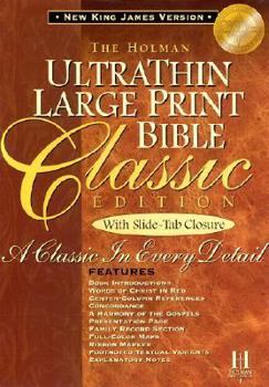 Bonded Leather Ultrathin Large Print Bible-NKJV-Classic Slide Tab [Large Print] Book