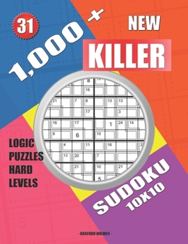 Paperback 1,000 + New sudoku killer 10x10: Logic puzzles hard levels Book