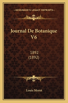 Journal de Botanique V6: 1892 (1892)