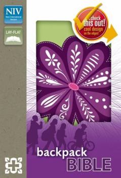 Imitation Leather Backpack Bible-NIV-Purple Blossom Book