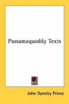 Paperback Passamaquoddy Texts Book