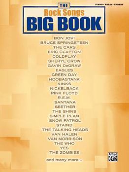 Paperback The Rock Songs Big Book: Piano/Vocal/Chords (The Big Book Series) Book
