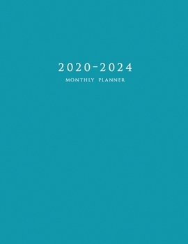 2020-2024 Monthly Planner: Large Five Year Planner with Blue Cover