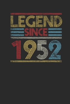Paperback Legend Since 1952: Blank Lined Notebook (6" x 9" - 120 pages) Birthday Themed Notebook for Daily Journal, Diary, and Gift Book