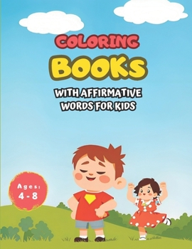 Paperback Coloring books with affirmative words for kids. Book