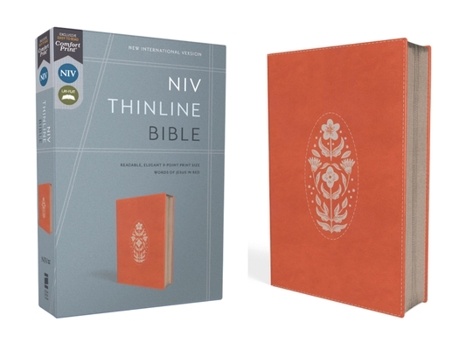 Imitation Leather Niv, Thinline Bible, Leathersoft, Coral, Zippered, Red Letter, Comfort Print Book