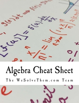 Paperback Algebra Cheat Sheet Book