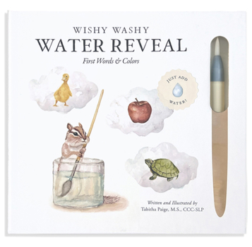Spiral-bound Wishy Washy (Water Reveal Edition): A Reusable Water Reveal Activity Book Teaching First Words and Colors Book