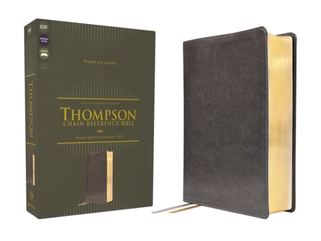 Imitation Leather Esv, Thompson Chain-Reference Bible, Leathersoft, Gray, Red Letter Book
