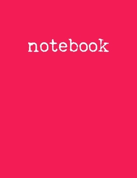 Notebook: Pink notebook for women - 100 pages lined - Large (8.5 x 11)