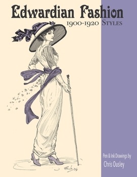 Paperback Edwardian Fashion Ink Drawings 1900 to 1920 Styles Book