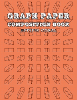 Graph Paper and Lined Paper Notebook For Math and Science Composition Notebooks For Students Teachers - 8.5" x 11" Quad Ruled 5 Squares Per Inch - HTML Color Name - Coral
