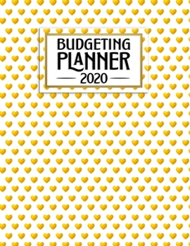 Paperback Budgeting Planner: Gold Heart Love Pattern - Easy to Use - Daily Weekly Monthly Calendar Expense Tracker - Debt Reduction - Budget Planne Book