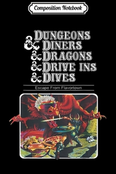 Paperback Composition Notebook: Dungeons & Diners & Dragon & Driver-ins Dives Journal/Notebook Blank Lined Ruled 6x9 100 Pages Book