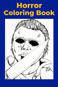 Paperback Horror Coloring Book [Large Print] Book