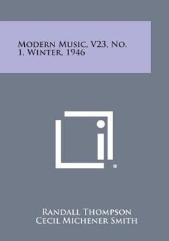 Paperback Modern Music, V23, No. 1, Winter, 1946 Book