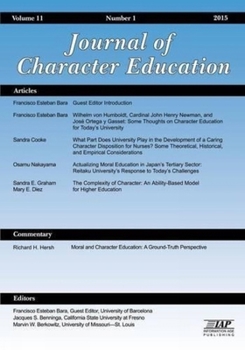 Paperback Journal of Research in Character Education Vol 11 Issue 1 Book