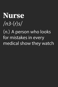 Paperback Nurse Definition Notebook - Physician Journal Planner: Definition Student Organizer For Men Women Blank Book