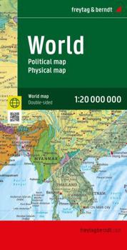 Map World map, political - physical, english, 1:20.000.000, folded, freytag & berndt Book