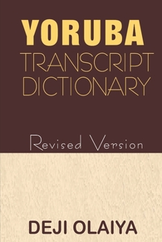 Paperback Yoruba Transcript: Dictionary Book