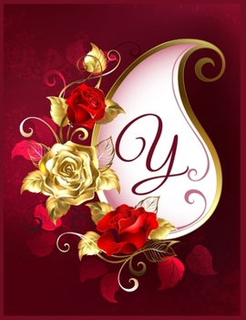 Paperback Y Alphabet Notebook Journal: Initial Monogram Letter Y Blank Lined Notebook Journal Floral Print For Personal Use Note-Taking Writing To-Do List An Book