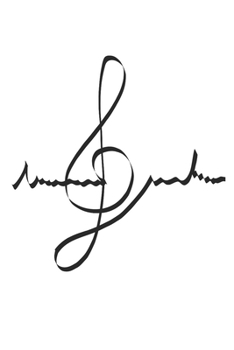 Musik Notenschl?ssel Herzschl?ge Musikunterricht Musikheft Musiknoten Musik Schule - Notizbuch, Notizblock, 120 Seiten, Souvenir Geschenk Buch, Auch Als Dekoration Geeignet Zum Geburtstag Oder Weihnac