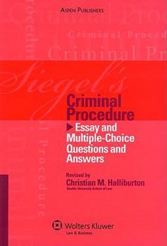 Paperback Criminal Procedure: Essay and Multiple-Choice Questions and Answers Book
