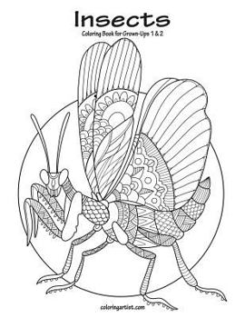 Paperback Insects Coloring Book for Grown-Ups 1 & 2 Book