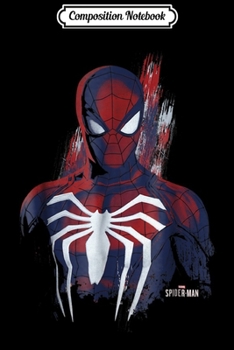 Paperback Composition Notebook: Marvel's Spider-Man Game Paint Portrait Graphic Journal/Notebook Blank Lined Ruled 6x9 100 Pages Book