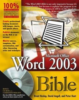 Paperback Word 2003 Bible [With CDROM] Book