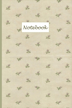 Paperback Notebook: Blank Lined with Vintage Purple Floral Pattern Book