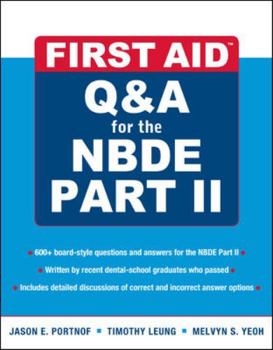 Paperback First Aid Q&A for the Nbde Part II Book