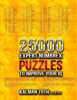 Paperback 25000 Expert Numbrex Puzzles to Improve Your IQ Book