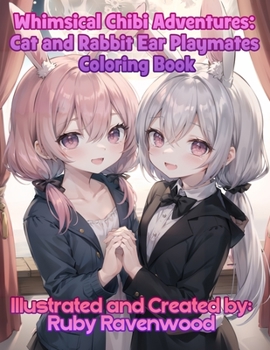 Paperback Whimsical Chibi Adventures: Cat and Rabbit Ear Playmates Coloring Book