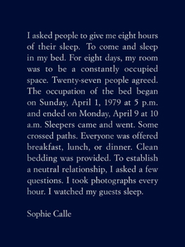 Hardcover Sophie Calle: The Sleepers Book