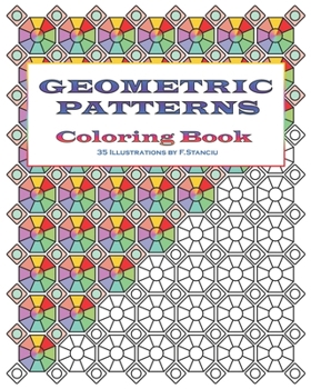 Paperback Geometric Patterns - Coloring Book: 35 Illustrations Book