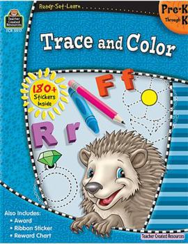 Paperback Ready-Set-Learn: Trace and Color Prek-K Book