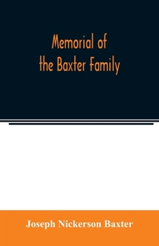 Paperback Memorial of the Baxter family Book