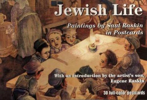 Paperback Jewish Life: Paintings by Saul Raskin in Postcards: 30 Full-Color Postcards Book