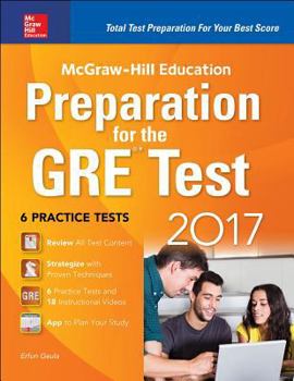 Paperback McGraw-Hill Education Preparation for the GRE Test 2017 3rd Edition Book