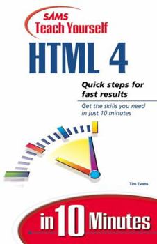 Paperback Teach Yourself HTML 4.0 in 10 Minutes Book