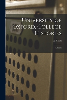 Paperback University of Oxford, College Histories: Lincoln Book
