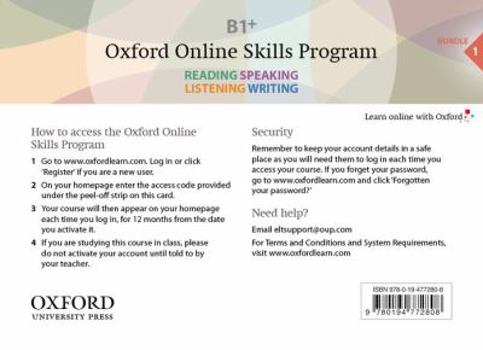 American English File 2e 3 Online Skills Program B1 Access Code Card