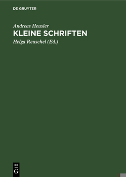 Hardcover Kleine Schriften [German] Book