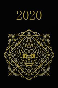 2020: Agenda semainier 2020 - Calendrier des semaines 2020 - Turquoise pointill� - Or noir, Cr�ne