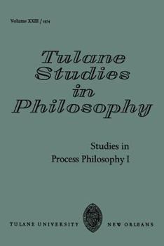 Paperback Studies in Process Philosophy I Book