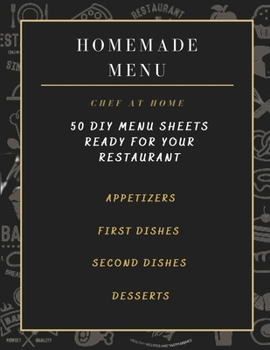 Homemade Menu - Restaurant Menu: Homemade Menu: Ready-made menu cards, to be cut out, where you can write your delicious dishes. Suitable for your ... your dishes to the guests of the house.